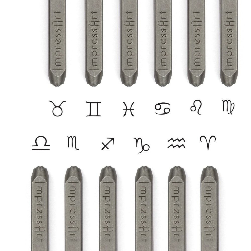 imPRESS Silver Zodiac Symbol Stamp Set